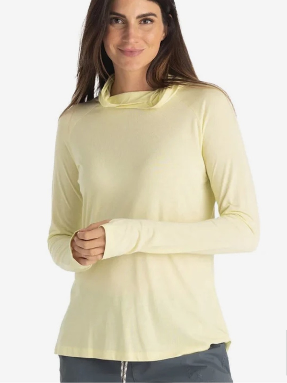 FREE FLY BAMBOO LIGHTWEIGHT II HOODIE in WASHED CITRUS size large
